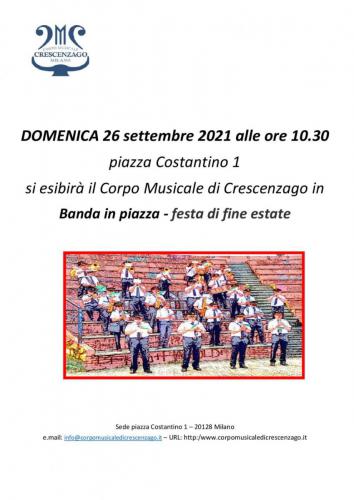 Esibizione banda 26-09-2021